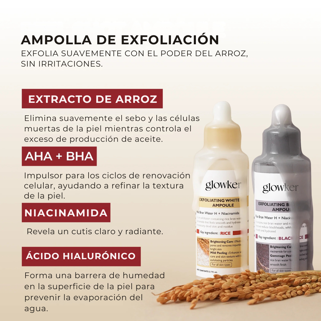Doble Acción Exfoliante de Arroz – Piel Radiante, Suave y Sin Imperfecciones"