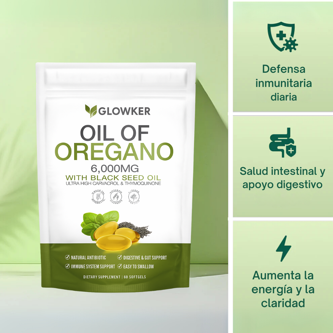 GLOWKER® Aceite de orégano con aceite de semilla negra
