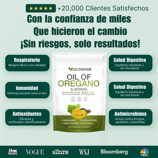 GLOWKER® Aceite de orégano con aceite de semilla negra