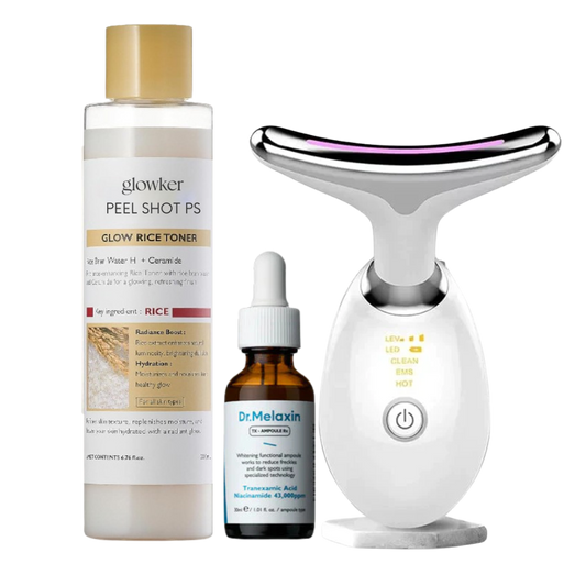 Tónico Facial, Sérum de Colágeno y Masajeador Anti-Arrugas